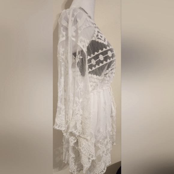 Boho Crochet Lace Cover Up Bikini Swimsuit Cover-up Beach Top - Picture 6 of 11